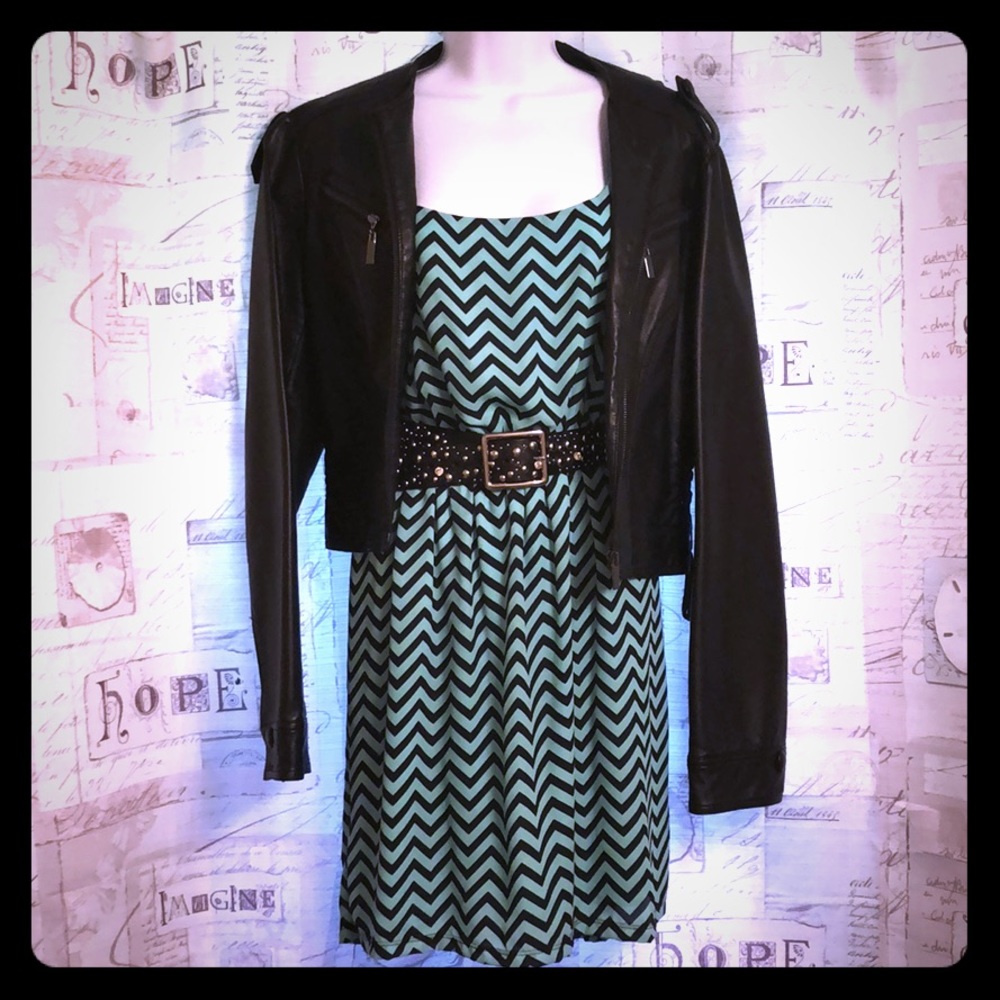 Chevron mini dress